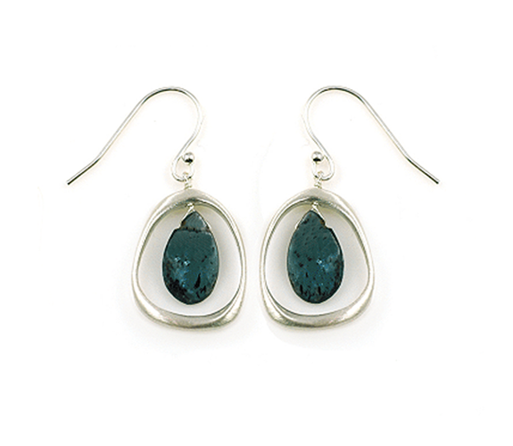 Sterling & Kyanite Earrings by Philippa Roberts